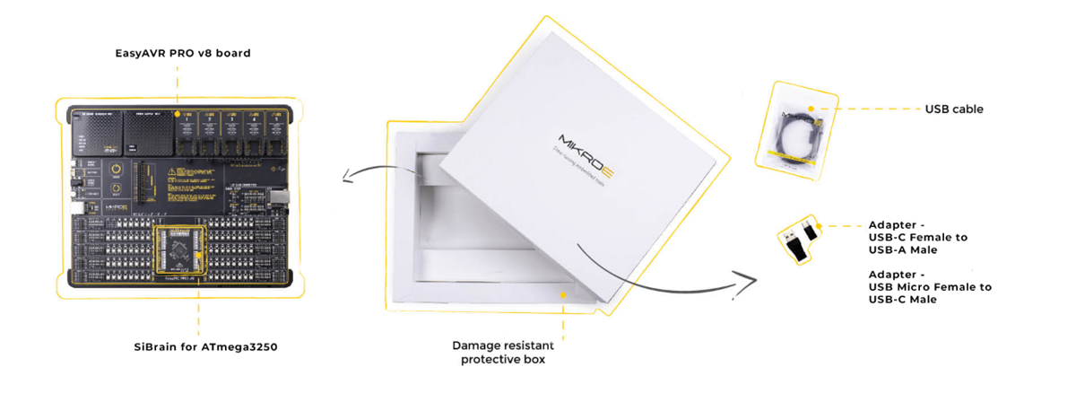 Mikroe EasyAVR PRO V8 Development Boards